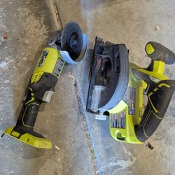 Ryobi Grinder And Circular Saw