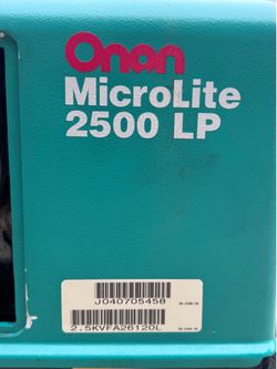 Running Onan Microlite 2500 LP
