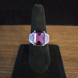 Simulated Purple Sapphire Ring 