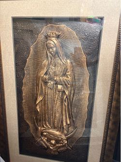 Gold Virgen Guadalupe big frame