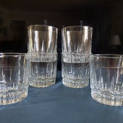 Vintage Arcoric Lancer “on the rocks” Vertical Cut Whiskey Tumblers (set of 6)