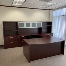 2 Large Multiple Piece Office Desks Hardly Ever Used
