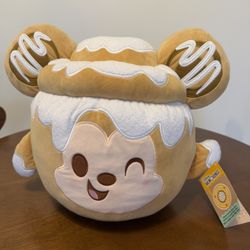Disney LARGE Cinnamon Swirl Bun Mickey Mouse Plushie | New With Tags