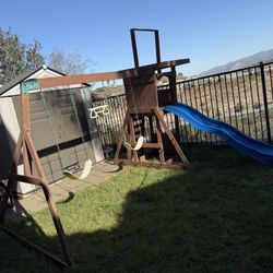 Swing Set With Brand New Slide