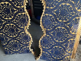 Blue And Gold Croscill Curtains