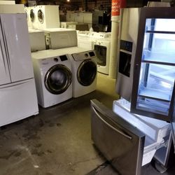 Blow Out Sale Store Full Of Nice Like Brand New Refrigerators Washer Dryer Oven Stove Stackable Free Warranty Only 65for Financing 90day TO Pay 