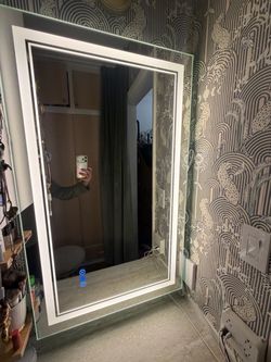 Dimmable LED Bathroom vanity mirror 40”x24”