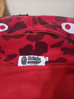 BAPE A Bathing Ape Red Camo Hoodie XL