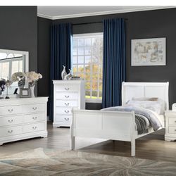 Twin Bed Frame , Nightstand, Mirror, Dresser @ Low Price Special $499.99 