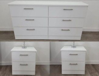 DRESSER AND TWO NIGHSTANDS // CÓMODA Y DOS MESITAS DE NOCHE