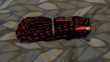10ft iPhone Red And Black Charger