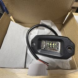 2X 4" Flush Mount LED Pods Work Light Bar Flood Driving Reverse Off Road UTE 12V