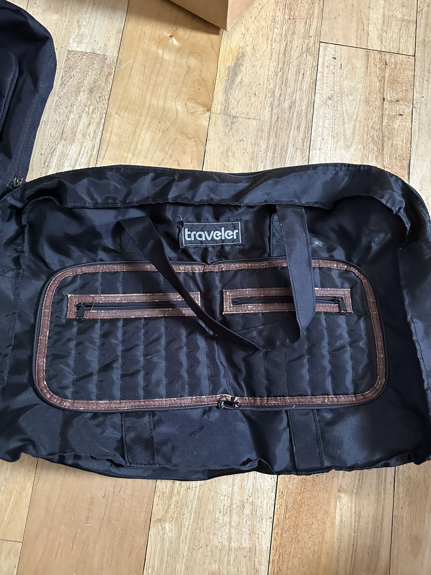 Black Travel Bag And Black Laptop Bag