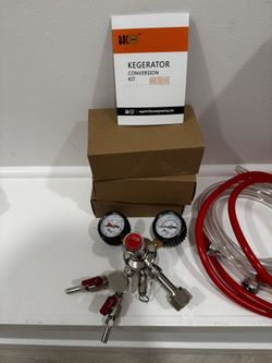 BACOENG Double Faucet Door Mount Kegerator Refrigerator Conversion Kit No Tank