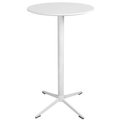 New White Round Bar Height Table - 24" Top
