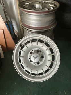 1982 OEM Mercedes Benz OEM original 14” wheels from 300SD