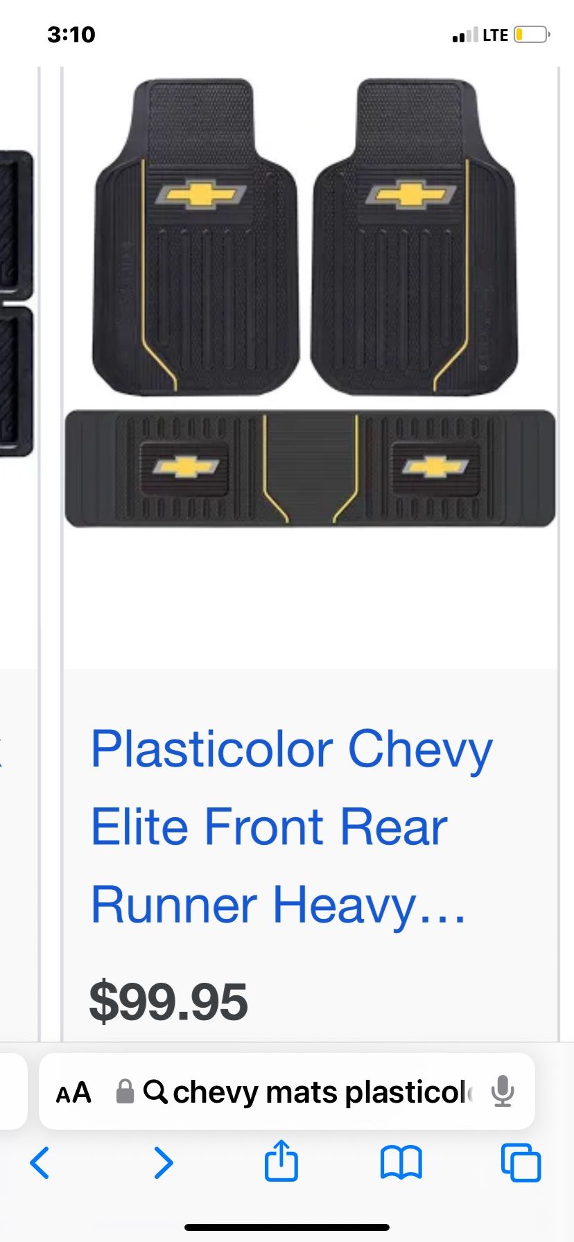 Chevy Mats New In Package $40 Full Set /tapetes Chevy Nuevos 