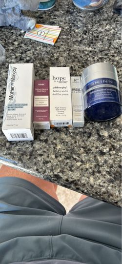 Collection of skincare products