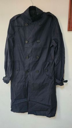 Burberry Prorsum Navy Trench Coat Size 46