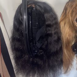 Human hair lace front wigs