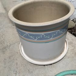 Great Ceramic Planter With Saucer 15x13  For Your Plants . Reduced 