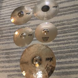 Sabian HHX Series Cymbals Crash Ride Hi Hats Splash China Ozone 4 Drum set