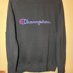 Champion Blue Crewneck Sz Medium 