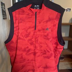 Mens…Brand New Red and Black Adidas Vest with front zipper