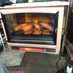Duraflame Elictric Fire Place Heater New Has Legs That Go To It Also, Metal Light Pink.  Portable 