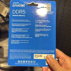 Crucial 64GB DDR5 RAM, 5600MHz (or 5200MHz or 4800MHz) Desktop Memory Kit, UDIMM 288-Pin, Compatible with 13th Gen Intel Core and AMD Ryzen 7000 - CT2