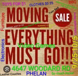 Everything must go!! Stuff as cheap as .25 cents!!!