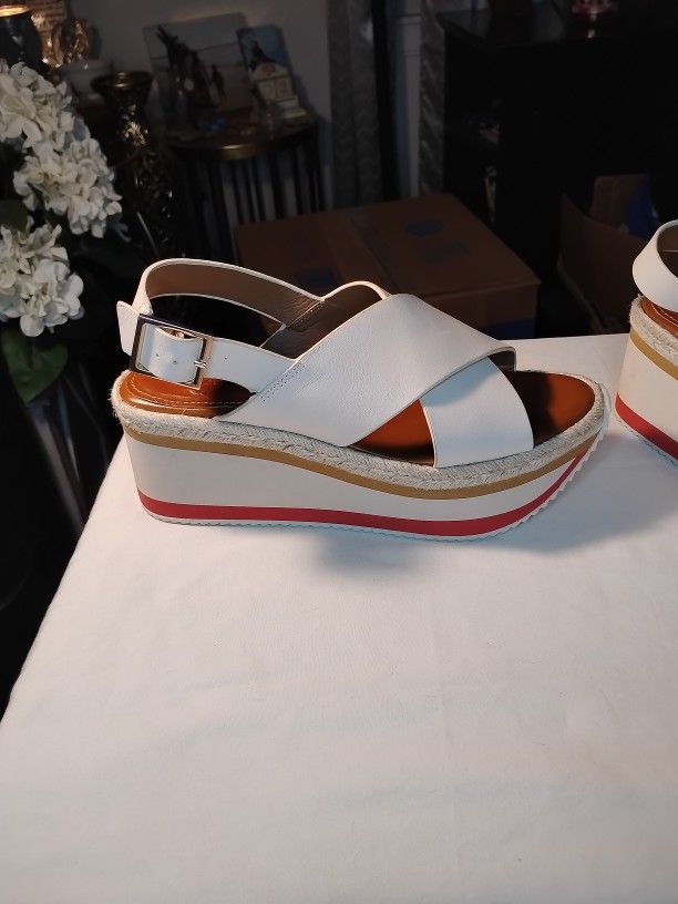 ENZO ANGIOLINI EVA WEDGE SANDALS SIZE 9.5