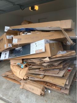 Moving boxes + packing paper