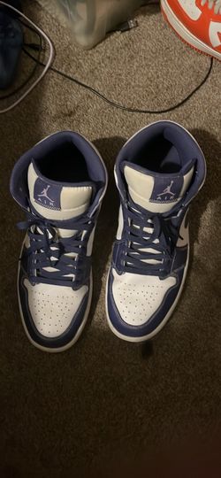 Jordan 1 mid purple and white