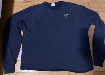 GYMSHARK  Long Sleeve Cropped Sweater  Blue SIZE M
