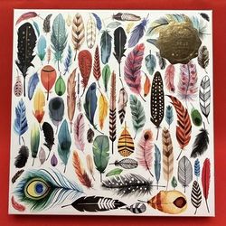 Galison foil puzzle Feathers 500 piece Magrikie Berg watercolor artwork 
