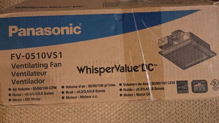 New! Panasonic Whisper quiet Bathroom Ventilation Fan