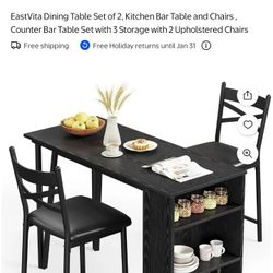 Like New Breakfast Table And Two Chairs