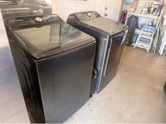 Samsung washer and Dryer black metal color