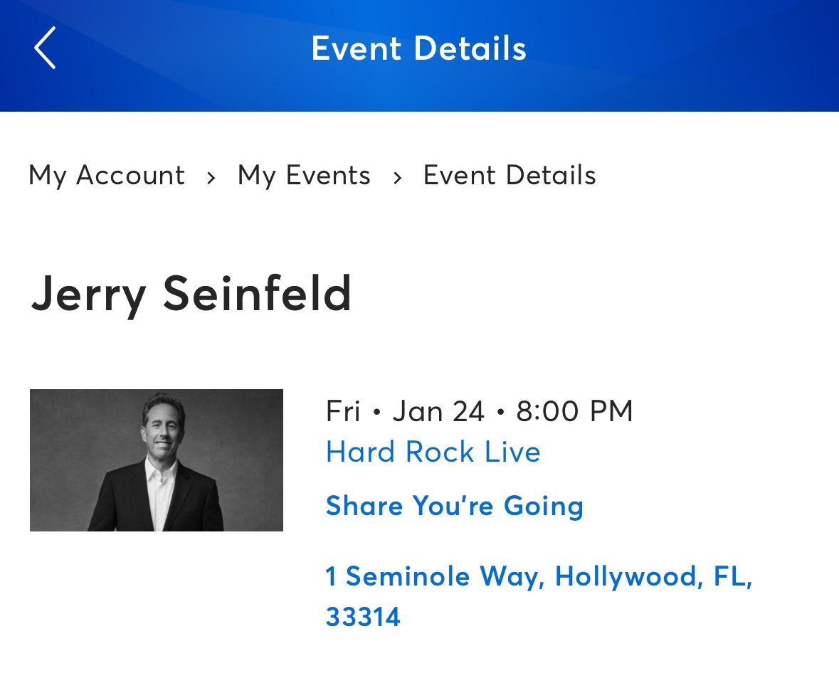 Jerry Seinfeld Tickets