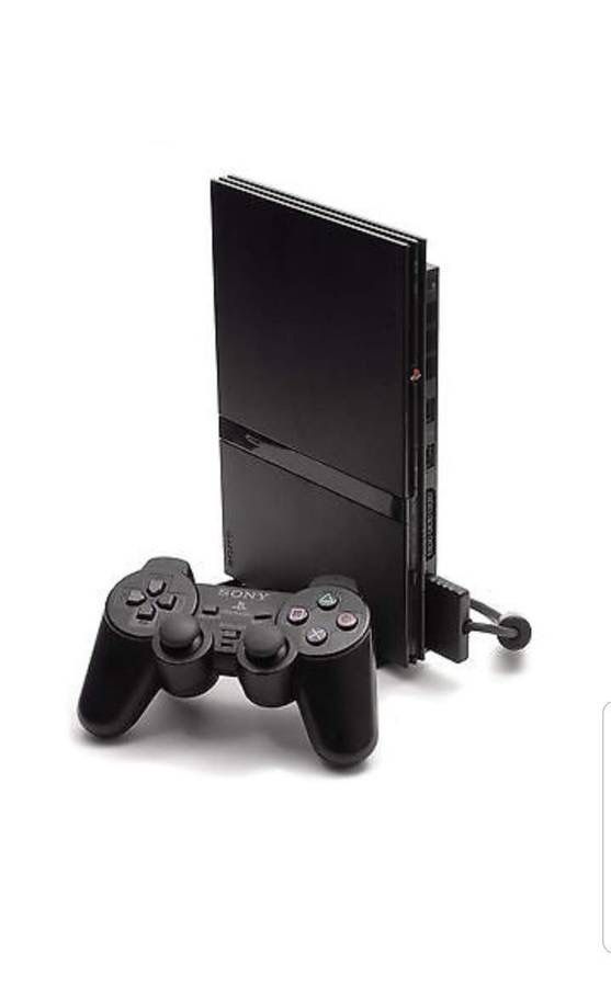 PlayStation 2 Console (Slim Line Version 1) (Renewed) + 2 Original PS2