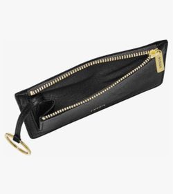 Fossil Logan Zip Coin Wallet Holder Midnight Navy