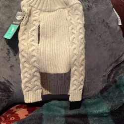 Dog Sweater,beige ,size Medium.