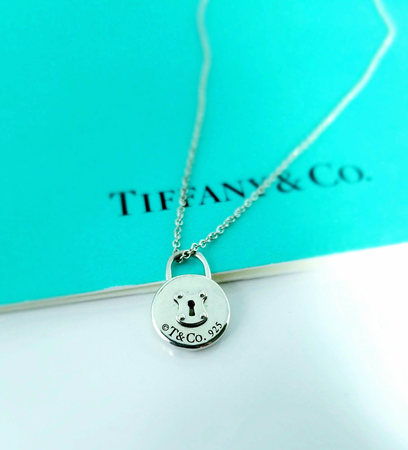 Tiffany and Co Authentic mini padlock necklace