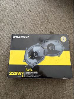 Kicker CS68 6x8 Coaxial Car Speakers – Pair – 225W Peak