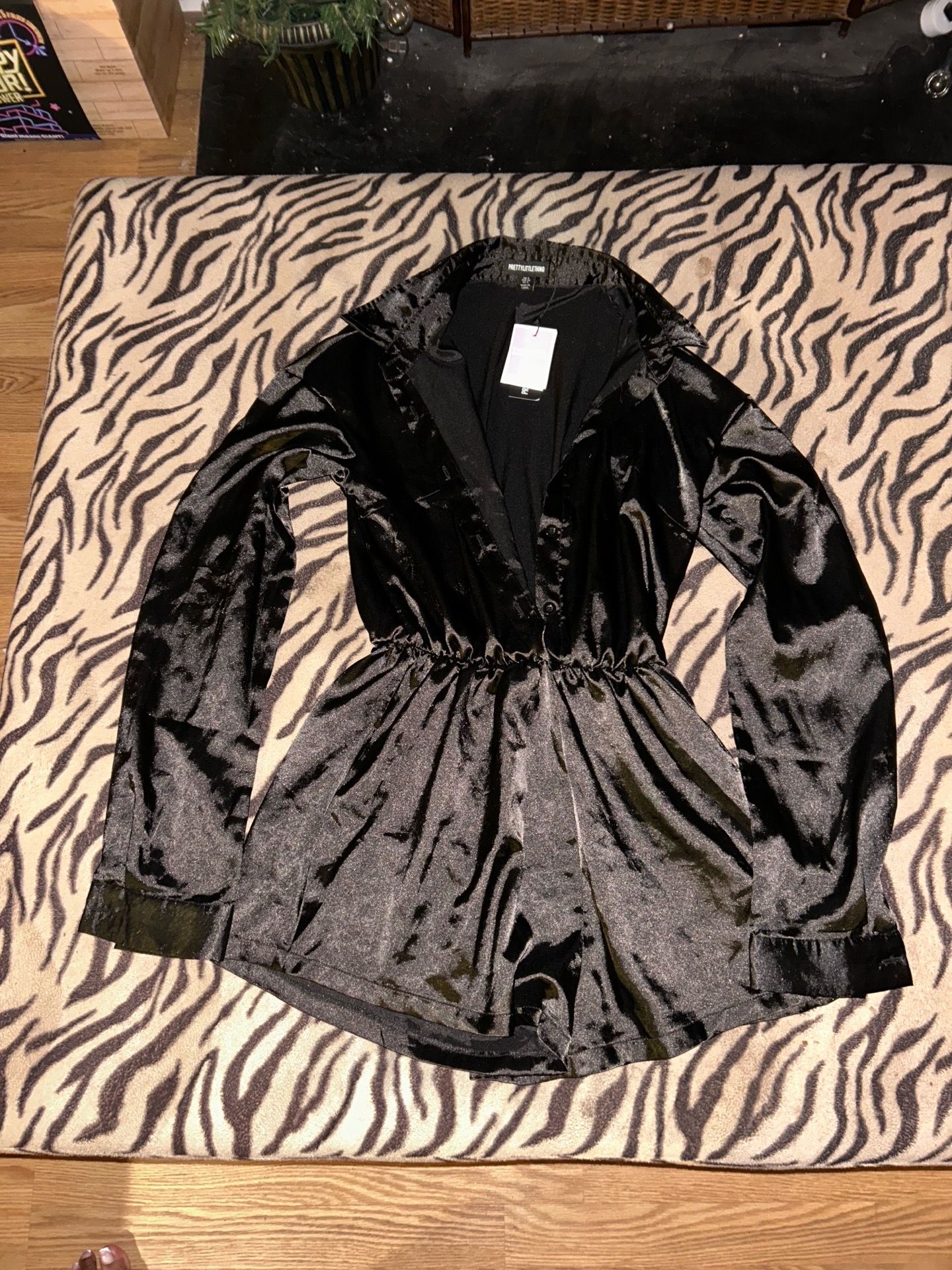 PRETTYLITTLETHING Satin Romper