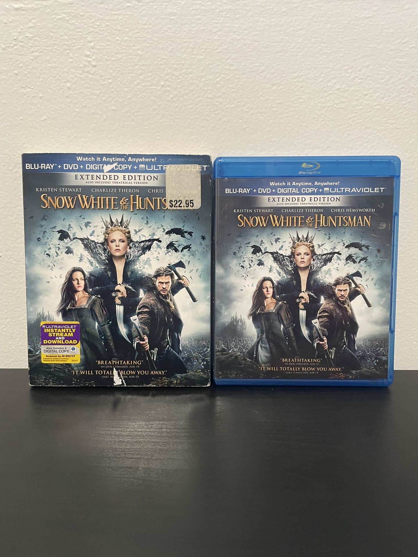 Snow White & The Huntsman Extended Edition Blu-Ray DVD 2 Disc Combo 2012