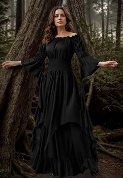Women's Victorian Dress Renaissance Medieval Costume Gothic Witch Dress for Women