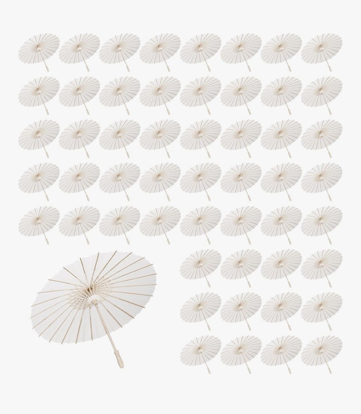 White Paper Umbrellas- 40 PCs