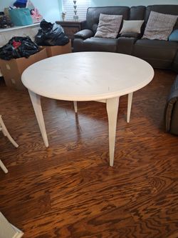 White Solid Wood Table